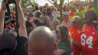 Miami Hurricanes QB Tyler Van Dyke arrives at Hard Rock Stadium pre Clemson Game