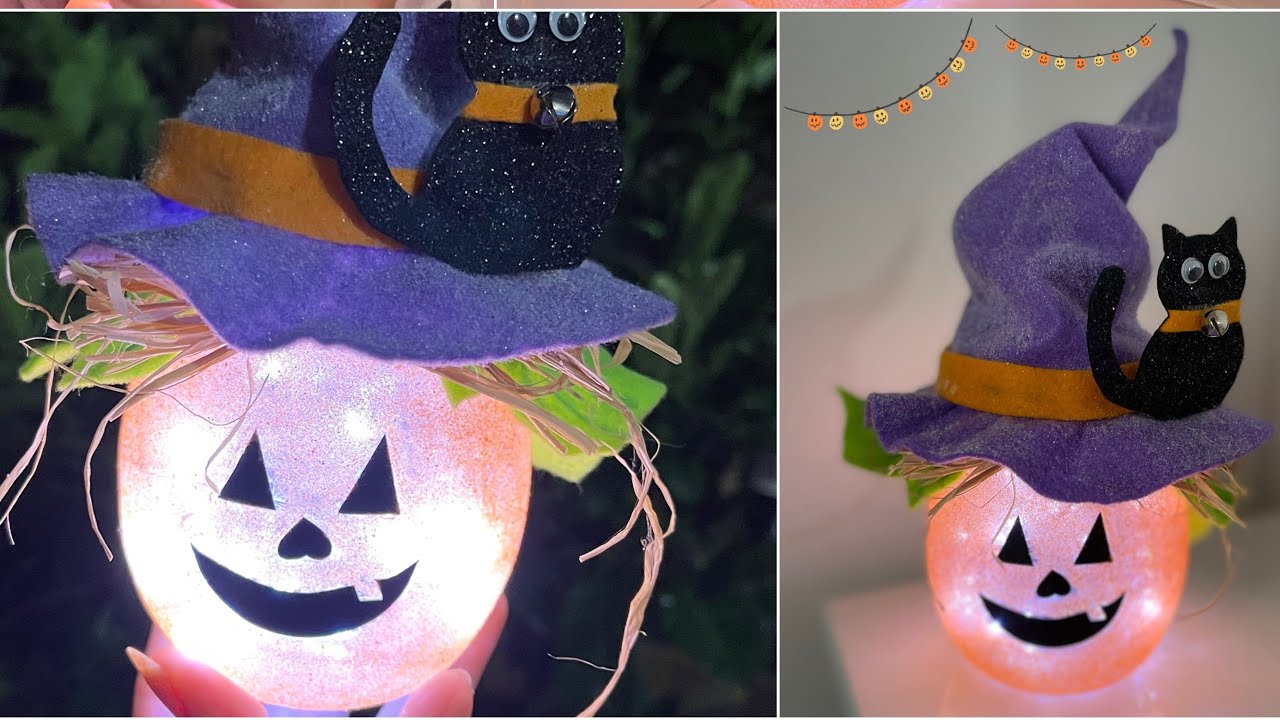 HALLOWEEN TUTORIAL ZUCCA CON RICICLO BARATTOLO DI VETRO