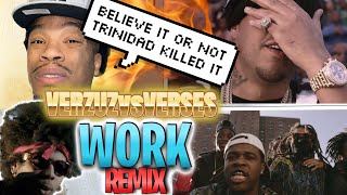 VERZUZvsVERSES:  “TRINIDAD OR FRENCH?” ASAP FERG - WORK REMIX ft ASAP ROCKY, SCHOOL BOY Q | REACTION