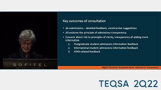 #TEQSA22 Admissions transparency panel update