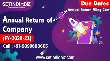 Annual Return Filing FY 2020-21 📋 AOC-4 MGT-7 Complete Process | Due Dates & Compliance Guide