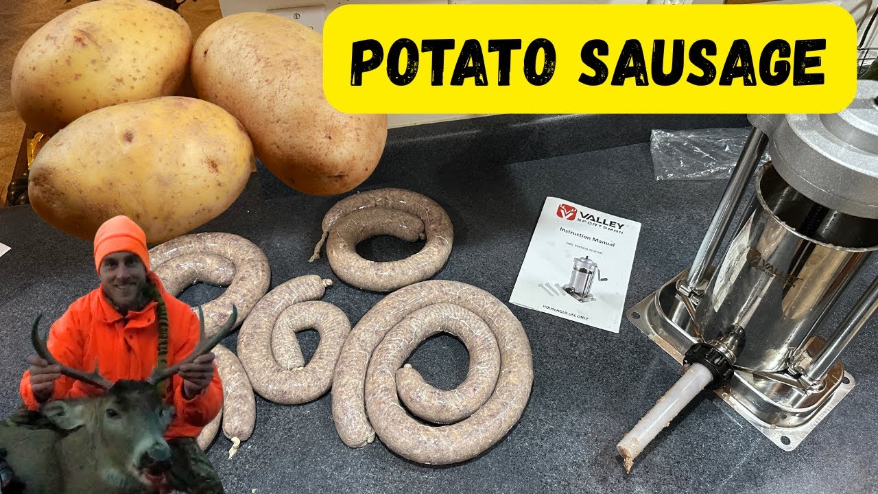 Домашняя колбаса из оленины с картофелем