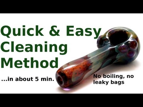 How to clean a glass pipe.