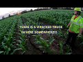 ANOTHER SILVERADO SMASH!! PICKUP REAR ENDS SEMI THEN ROLLS 400 YARDS INTO A CORN FIELD!!