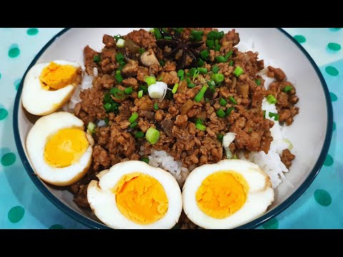 อาหารไต้หวัน วิธีทำหมูสับตุ๋นพะโล้ Taiwanese Braised Minced Pork Recipe เมนูหมูสับ | น้ำพริกพี่นก