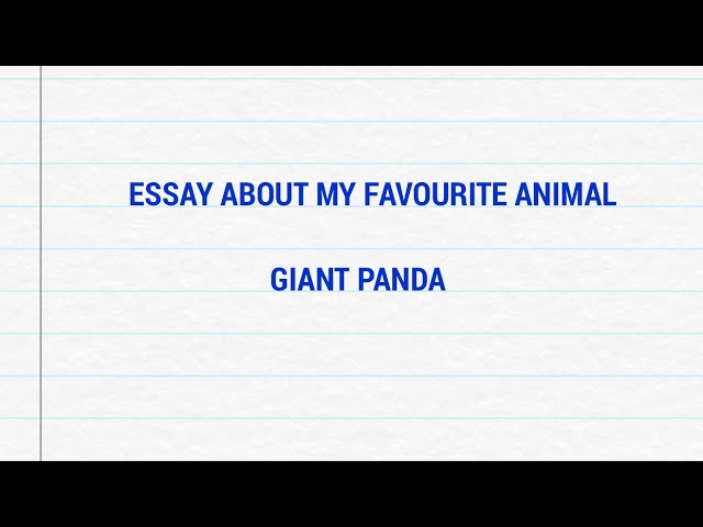 Реферат: Giant Panda Essay Research Paper What animal