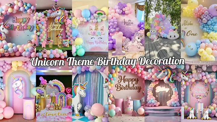 Unicorn Theme Birthday Decoration at home/Birthday Party Decoration Ideas/Girls Birthday Decoration