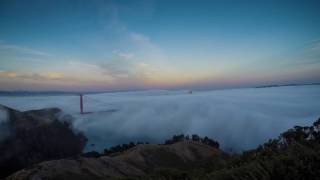 Timelapse: Fog Rolls in Over Golden Gate Bridge & San Francisco, California