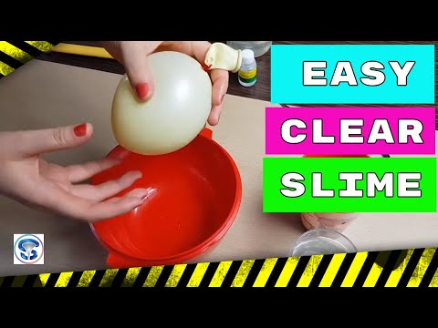 Learn how to make clear slime using glue and borax only, at home easy
