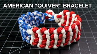 American Flag Quiver Style Paracord Bracelet Tutorial