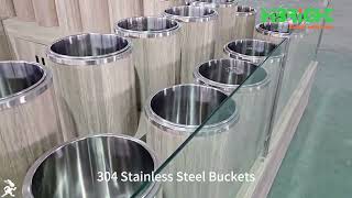 New Design Customized SS304 Bulk Display Stamd Rack with Big Storage Space.