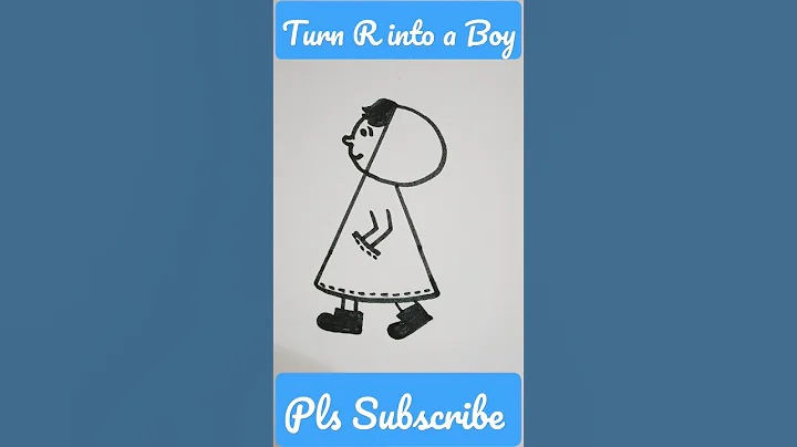 How to turn letter 'R' into Boy | Easy Drawing 🧑‍💼🧒 #shorts #shortvideo #trending #youtubeshorts