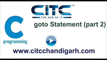Tutorial video on Goto Statement in C language (Part 2)