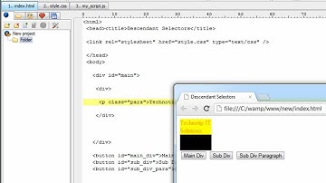 Descendant Selectors: jQuery