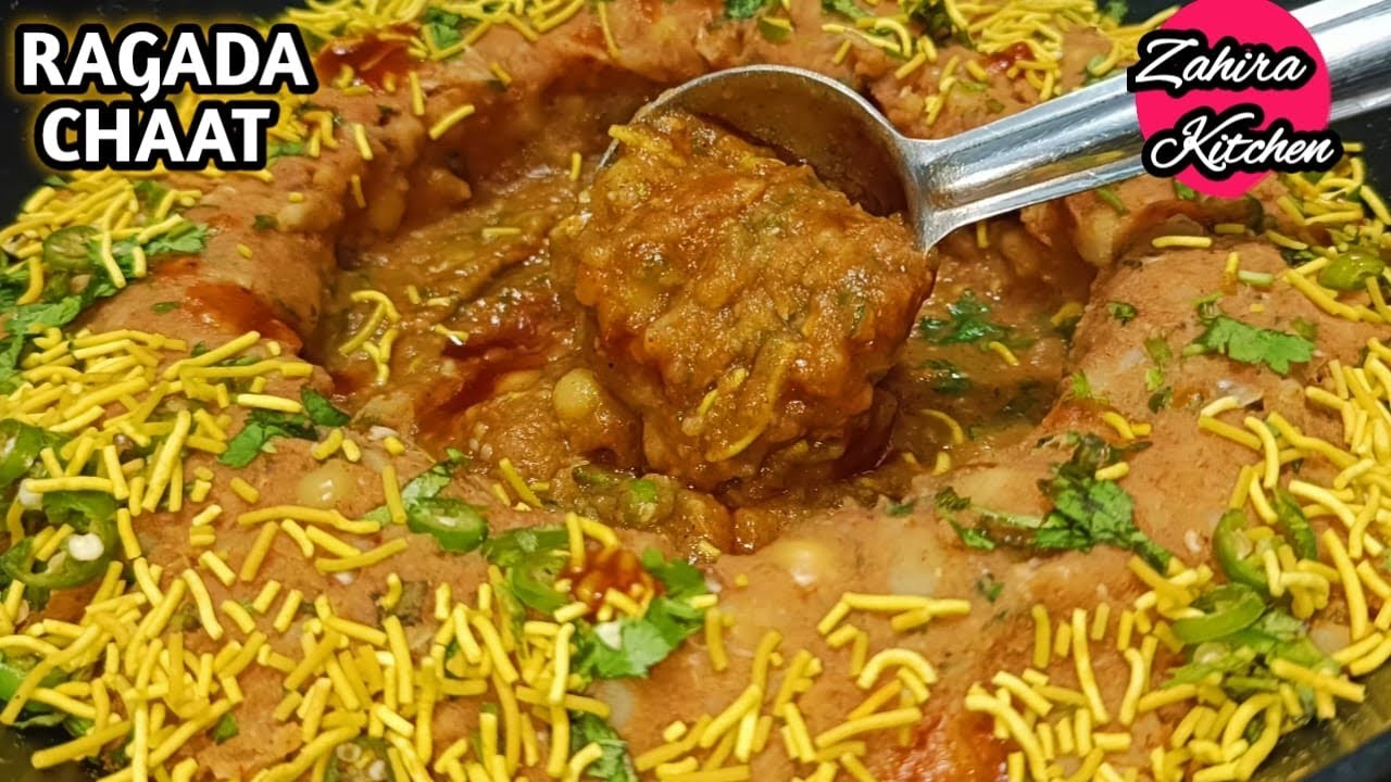 Street Style Ragada Chaat Recipe With Green Chutney & Imli Chutney Recipe 😋 | Zahira Kitchen |