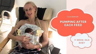 9-Week-Old Baby: Pumping after Each Feed | Subt. ENG/ FR/ ES/ ZHO_CN | CloudMom