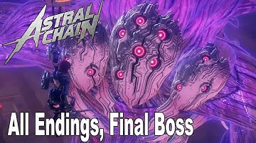 Astral Chain - All Endings and Final Boss [HD 1080P]