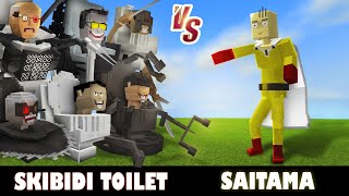 Skibidi Toilet vs. Saitama | Minecraft (CAN HE ONE PUNCH THEM?)
