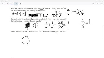 4th Grade Math: Fraction Word Problems with Models