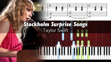 Taylor Swift - Stockholm Surprise Songs - Accurate Piano Tutorial with Sheet Music