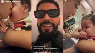 YAILIN SORPRENDE A ANUEL AA  CON SU HIJA CATALEYA ANUEL LE DA LIKE Y TEKACHY69 SE QUILLA