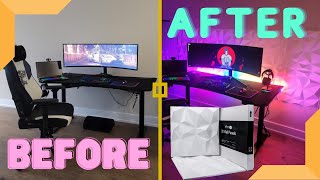 Installing 3D Wall Panels from Art3d. Easy Gaming Setup makeover!