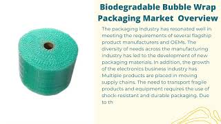 Biodegradable Bubble Wrap Packaging Market