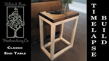 Classic Rustic End Table Build Timelapse - The Twisted Pine Woodworking Co.
