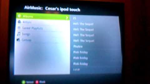 How to play the music on ipod touch on xbox360