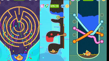 K@LL THE #SHARK ||SAVE THE FISH #GAME ||PULL THE PIN LEVEL 101-113 |#CONNECTINGPIPE