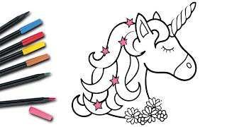 Unicorn Coloring Pages / Cat Coloring Book / Relaxing Video