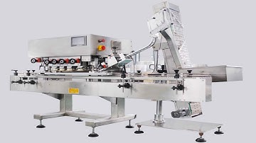 Inline spindle capping machine high speed continuous spout caps capper botella máquina que capsula