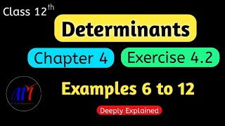 Chapter 4 Determinants Exercise 4.2 ( Examples 6 to 12 ) Class 12 Maths | NCERT Solutions
