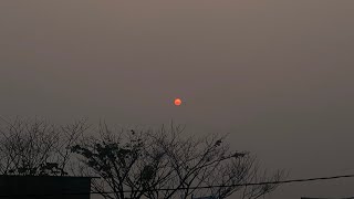 Melihat Matahari di Pagi Hari Yang Tertutup Asap