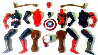 Merakit mainan ~ Captain America, SpiderMan, siren head ~ Assemble toys