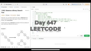 Day 647: LeetCode Problem 1382. Balance a Binary Search Tree - Swift