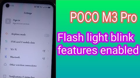 POCO M3 Pro, Enable Flash light blink during call 👍