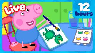🔴 LIVE: FULL EPISODES George's Adventures! 🐷🦖 Peppa Pig | 12 HOURS OF HD CARTOONS