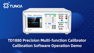 TD1880 Precision Multifunction Calibrator Calibration Software Operation Demo