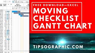 Moving Checklist Template with Gantt Chart for Excel ►Free Download