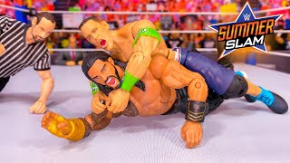 Roman Reigns vs John Cena - SummerSlam WWE Universal Championship Action Figure Match!