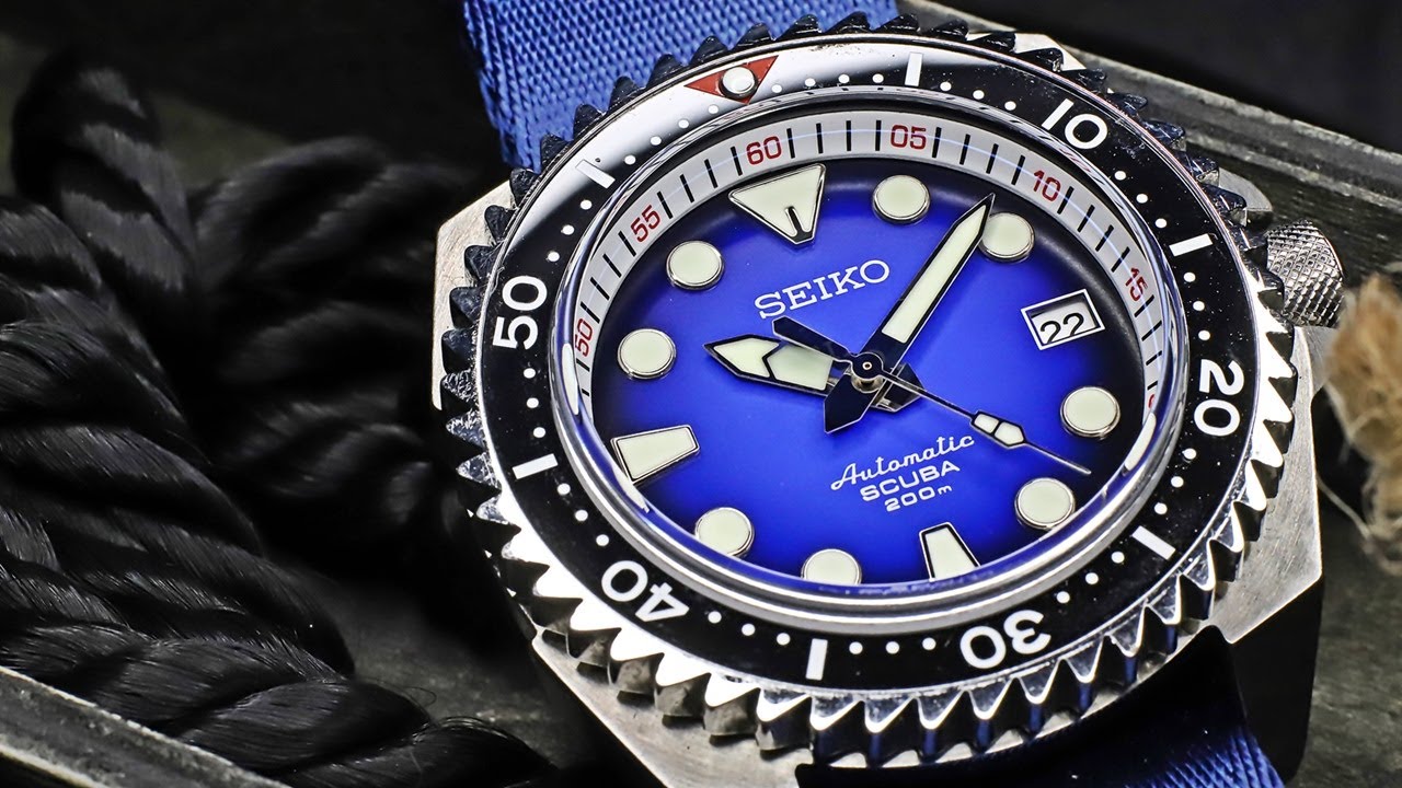 Seiko Mod Dark Waters SKX Marine Master Dial Automatic Dive Watch (3 ...