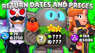 All Brawl Pass \& Power League skins Return Date \& Prices! | Brawl Stars