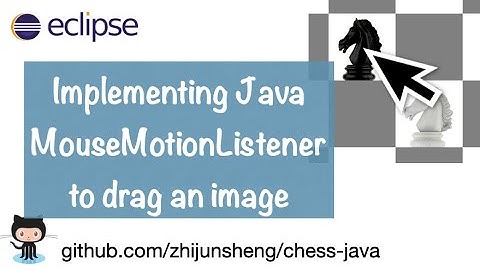 Java Chess 016: Implementing Java interface MouseMotionListener to drag an image