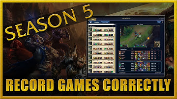 LOL Replay Guide - How to record your League games correctly (4.21)