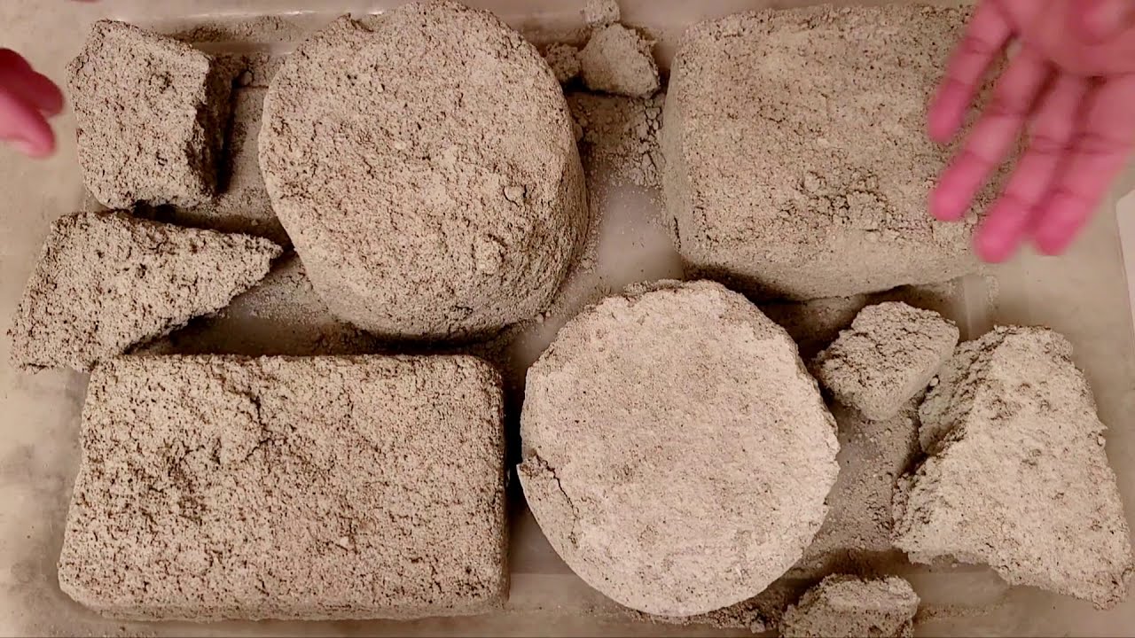 ASMR: Dry crumble gritty crunchy sand. Loud sounds & satisfying visuals. Stress relieving & relaxing