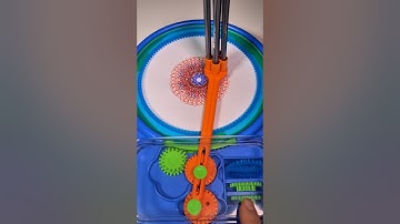 Perfect red-blue spirographs with special machine! #shorts #loopart #spirograph