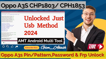 Oppo A3S Unlock New Method Free Tool 2024 | Oppo CPH1803/CPH1853 Device With Screen Lock Remove