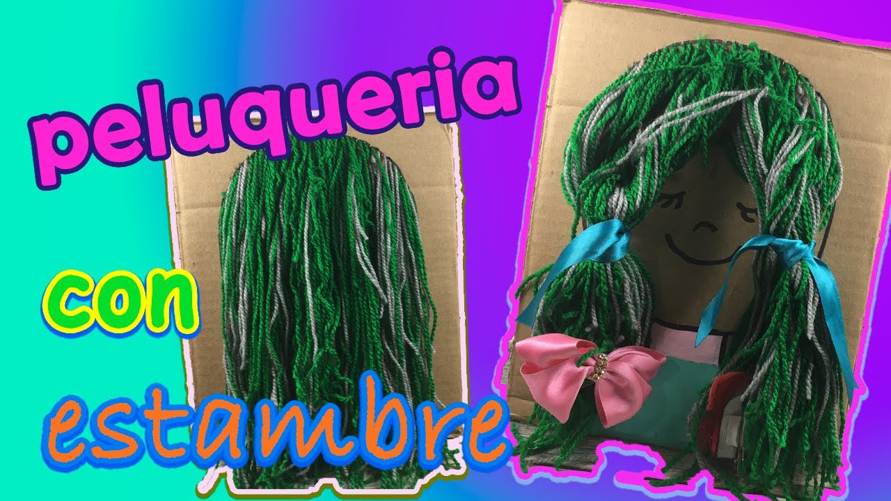 Lucro lotería Machu Picchu Cómo hacer un Juego de Peluquería con estambre # 2 –como hacer cabello de  lana o estambre para niños - YouTube