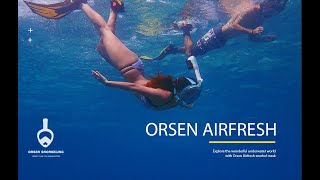 ORSEN World's First Full Face Snorkel Mask with Patented AIRFRESH System & Walkie Talkie-CO2 Safety